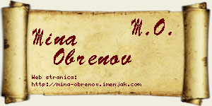 Mina Obrenov vizit kartica